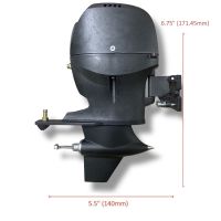 Scale Outboard with Metal Lower Unit: All Black