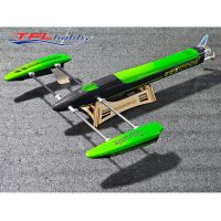 TFL Arrow Outrigger V2 RC Boat : Green & Carbonfiber : ARTR