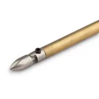 Straight shaft with brass stuffing tube.